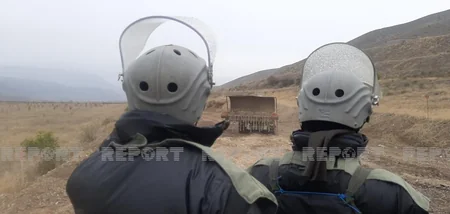 Suqovuşana çəkilən yeni yol minalardan təmizlənir