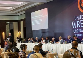 Namiq Əliyev Dünya Güləş Birliyinin konfransında iştirak edib