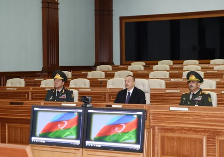 President Ilham Aliyev attended the opening of a new administrative building of General Staff of Armed Forces