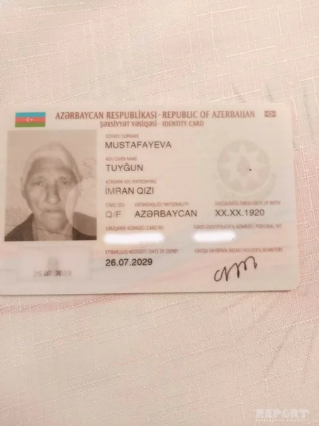 Azərbaycanda 99 yaşlı qadına ilk dəfə şəxsiyyət vəsiqəsi verilib - FOTOLAR