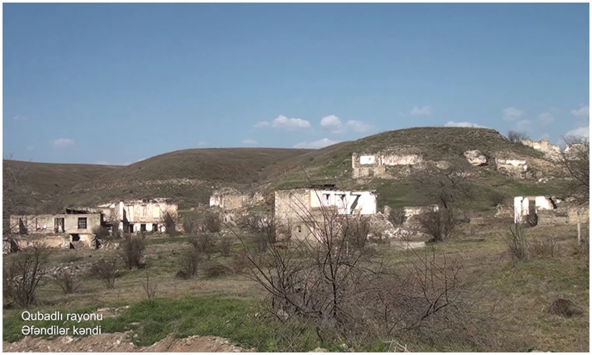Qubadlının Əfəndilər kəndinin görüntüləri