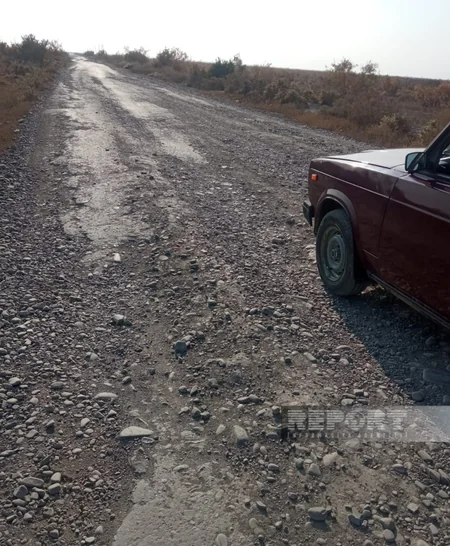 Ağdaşın Qaradeyin kəndinin yolları bərbad vəziyyətə düşüb