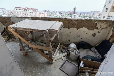 Bakıda MTK xidmətindən narazı olan bina sakinləri etiraz ediblər - FOTO