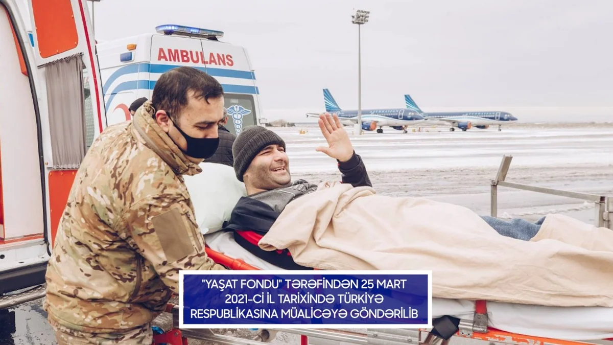 YAŞAT fondunun Türkiyəyə müalicəyə göndərdiyi qazi Vətənə qayıdıb