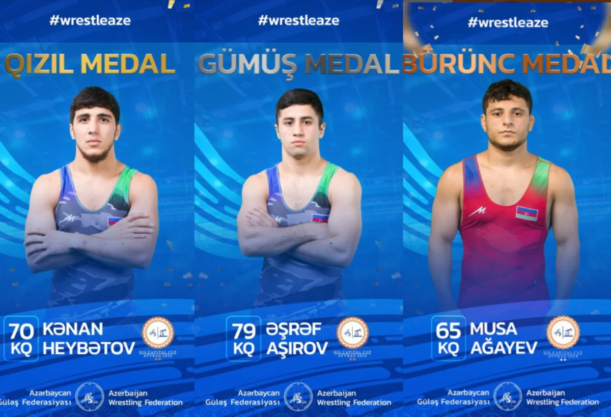 Azərbaycan güləşçiləri Qazaxıstanda 3 medal qazanıb