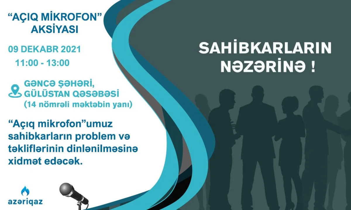 Azəriqaz” rəhbərliyi Gəncə sahibkarları ilə görüşəcək
