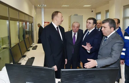 President Ilham Aliyev attended the opening of Shamkirchay water reservoir