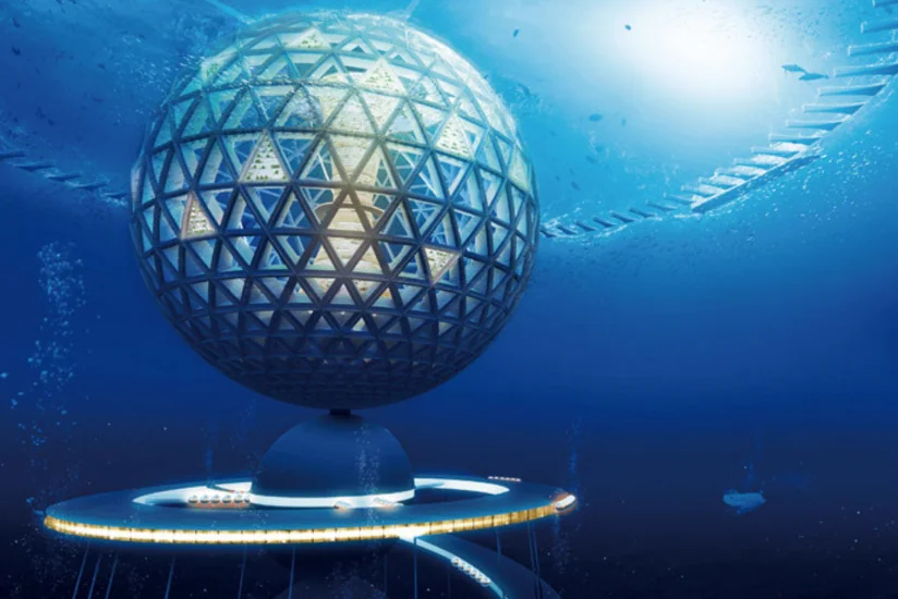 ​Японская компания презентовала проект подводного города Ocean Spiral