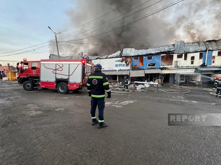 Tbilisinin Lilo Mall bazarındakı yanğın lokallaşdırılıb - YENİLƏNİB
