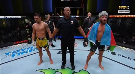 Rafael Fiziyev Azərbaycan bayrağı altında ilk döyüşündə qələbə qazanıb