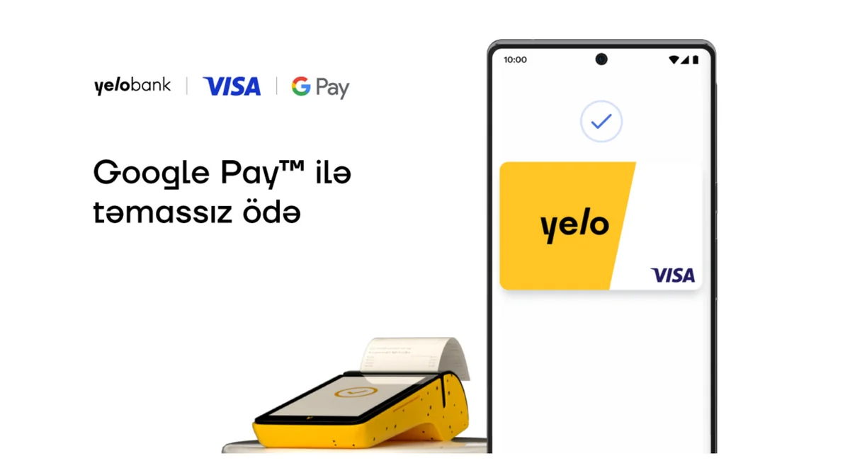 Google Pay™ artıq Yelo Bankda!