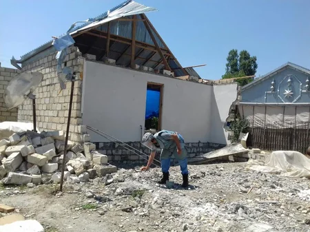 Füzuli və Tərtərdə partlamamış hərbi sursat aşkar edilib - FOTO