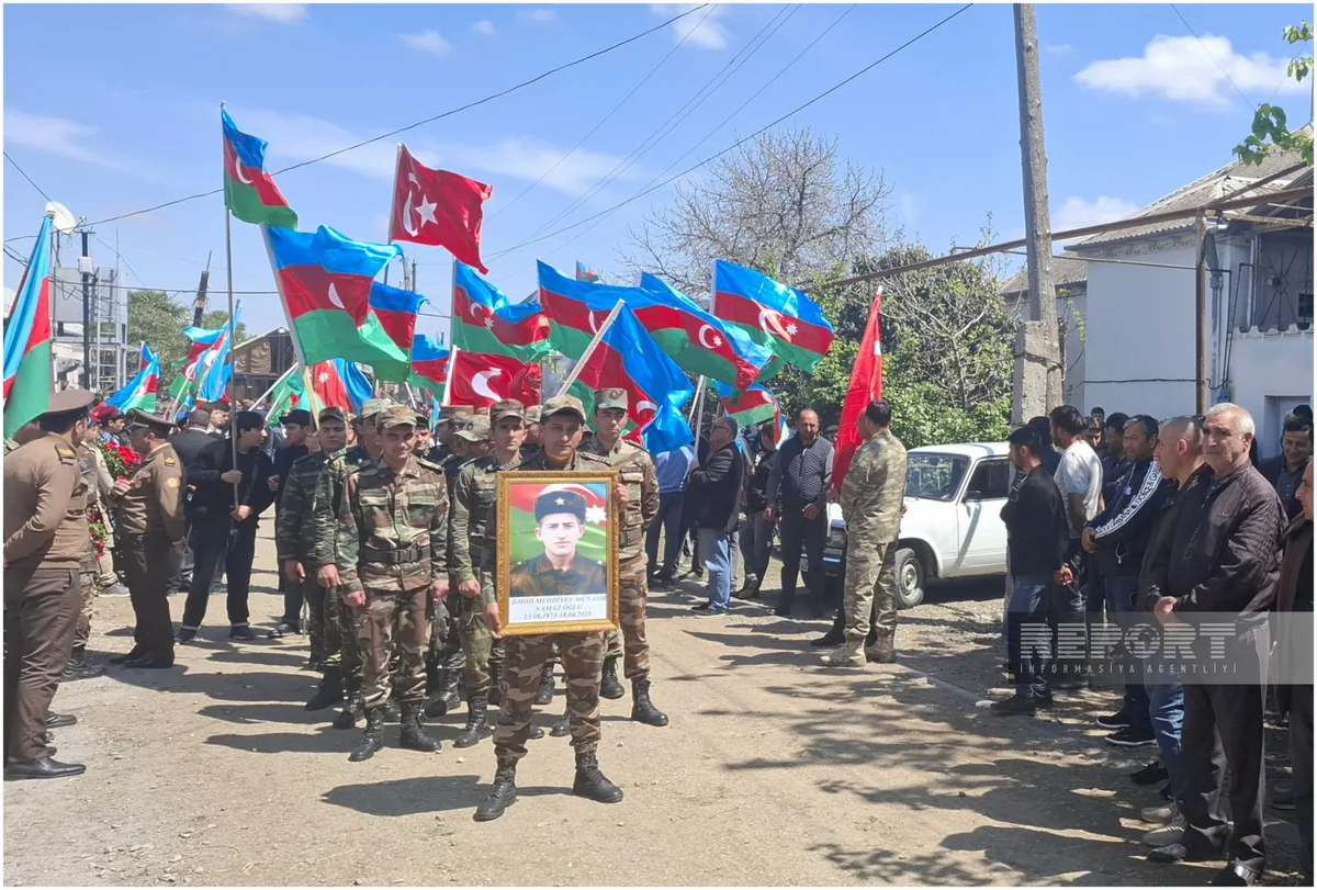 Samuxda Birinci Qarabağ müharibəsinin şəhidi Münasib Mehdiyev dəfn edilib - VİDEO - YENİLƏNİB
