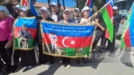 Sumqayıtda yaşayan bir qrup şəhid ailəsi və Vətən müharibəsi qaziləri Laçına səfər ediblər