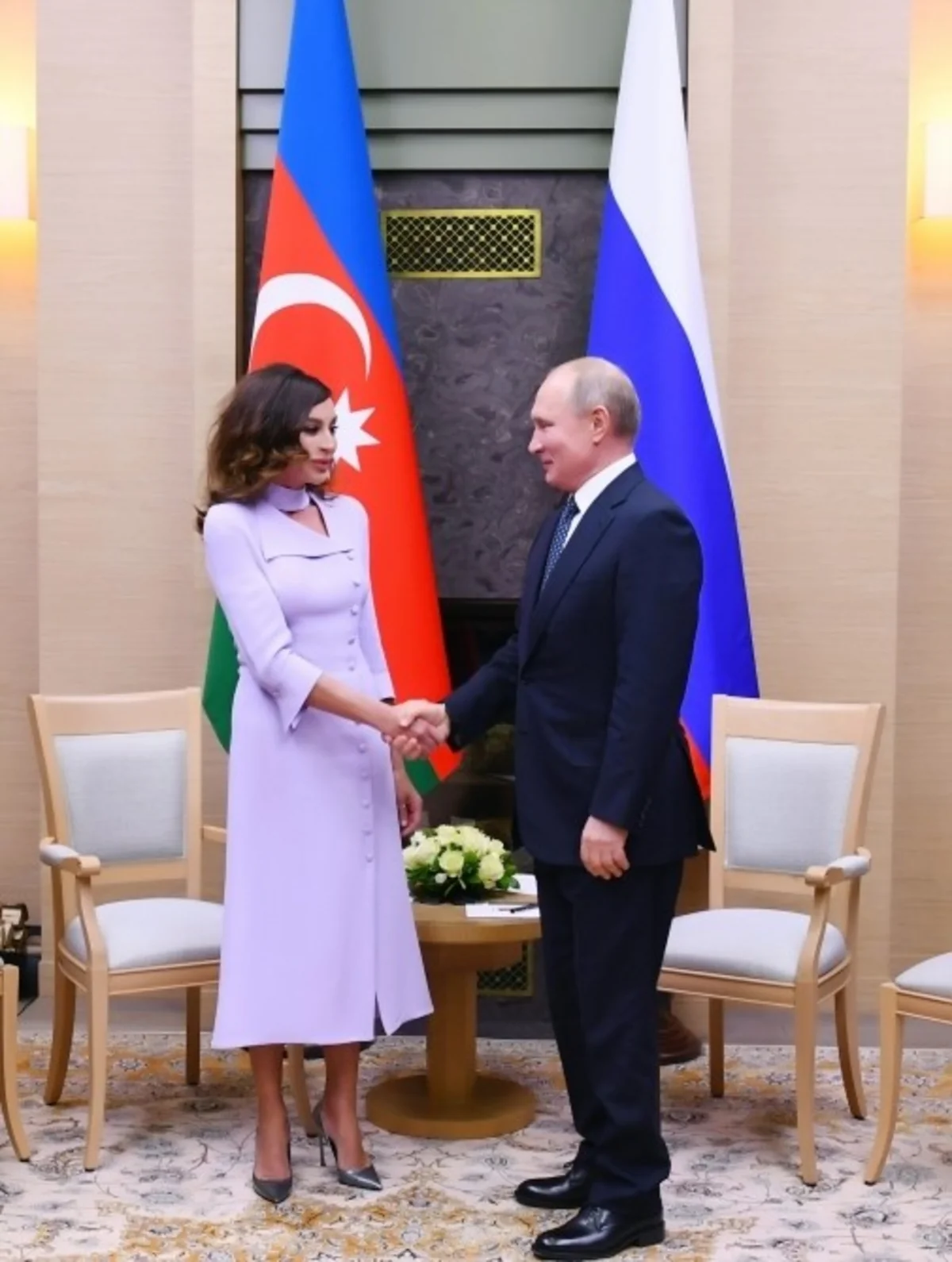Azərbaycanın Birinci vitse-prezidenti Mehriban Əliyeva Rusiya Prezidenti Vladimir Putinlə görüşüb - FOTO