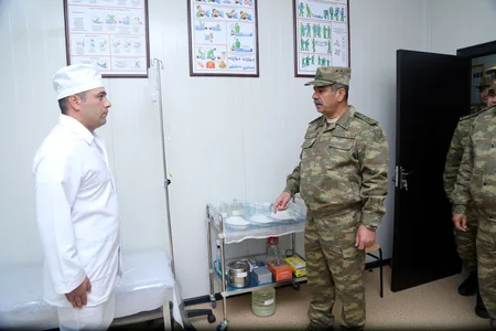 Opens a new residential complex of Azerbaijan Air Defense Unit