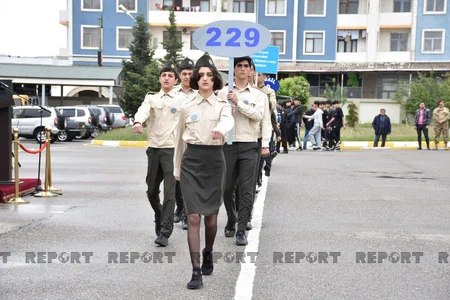 Bakıda məktəblilərin yanğınsöndürmə ilə bağlı zona birinciliyi keçirilib