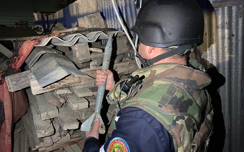 Bakıda döyüşə yararlı tank mərmisi aşkarlanıb