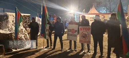 Havanın soyuq olmasına baxmayaraq, Xankəndi-Laçın yolunda aksiya davam edir