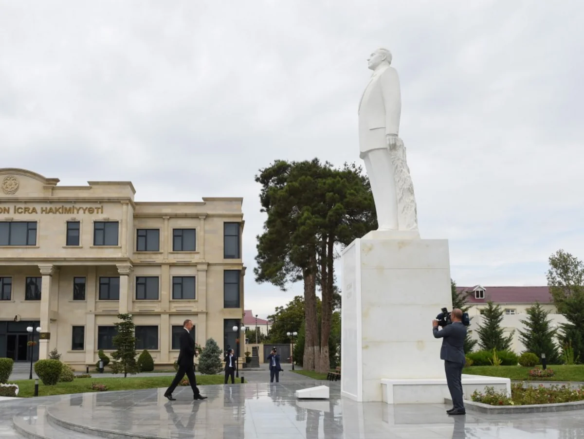 President Ilham Aliyev arrived in Bilasuvar district for a visit