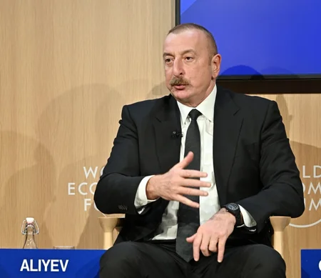 President Ilham Aliyev attends plenary meeting held as part of World Economic Forum