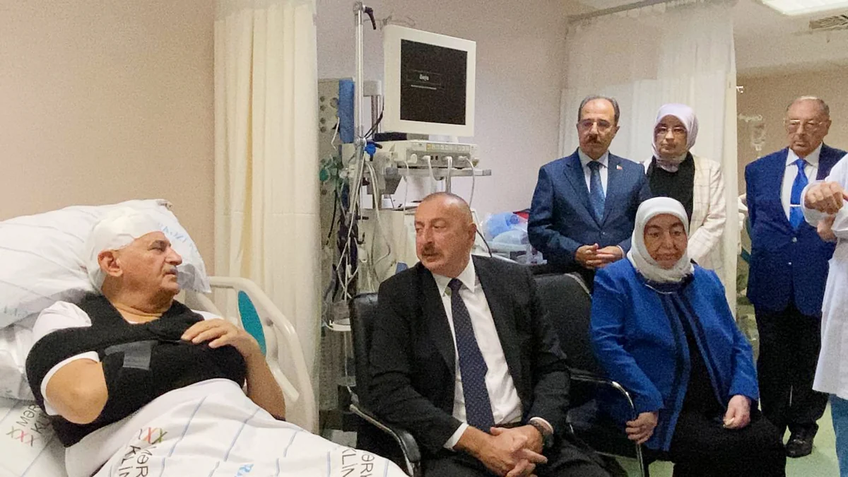Azərbaycan Prezidenti xəstəxanada Binəli Yıldırım, Şamil Ayrım və Oğuzhan Dəmirçiyə baş çəkib