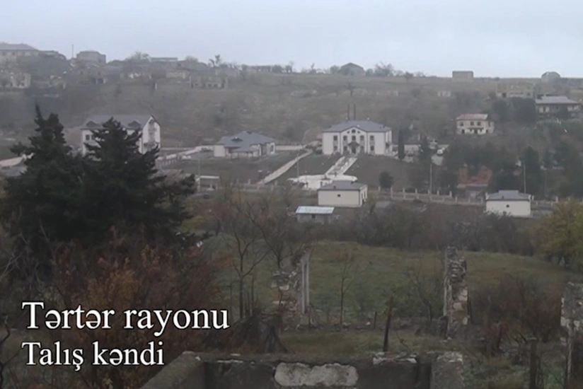 Tərtərin işğaldan azad olunan Talış kəndinin görüntüləri