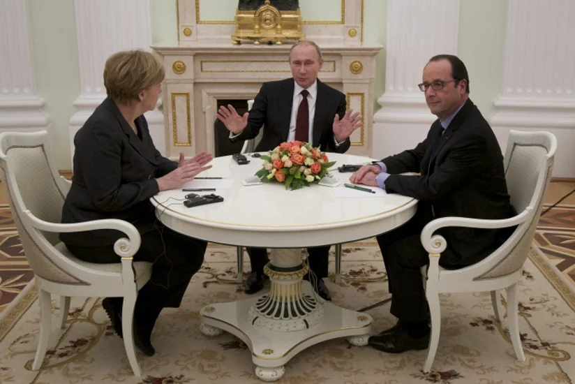 ​Moskvada Putin, Olland və Merkel arasında danışıqlar başa çatıb