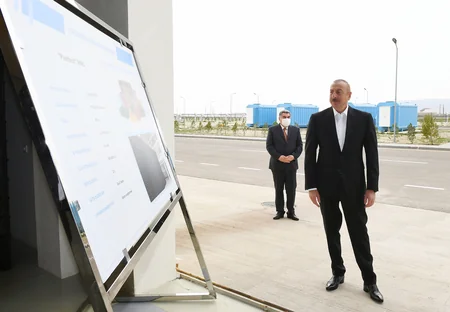 Prezident Hacıqabul Sənaye Məhəlləsinin açılışında iştirak edib - YENİLƏNİB