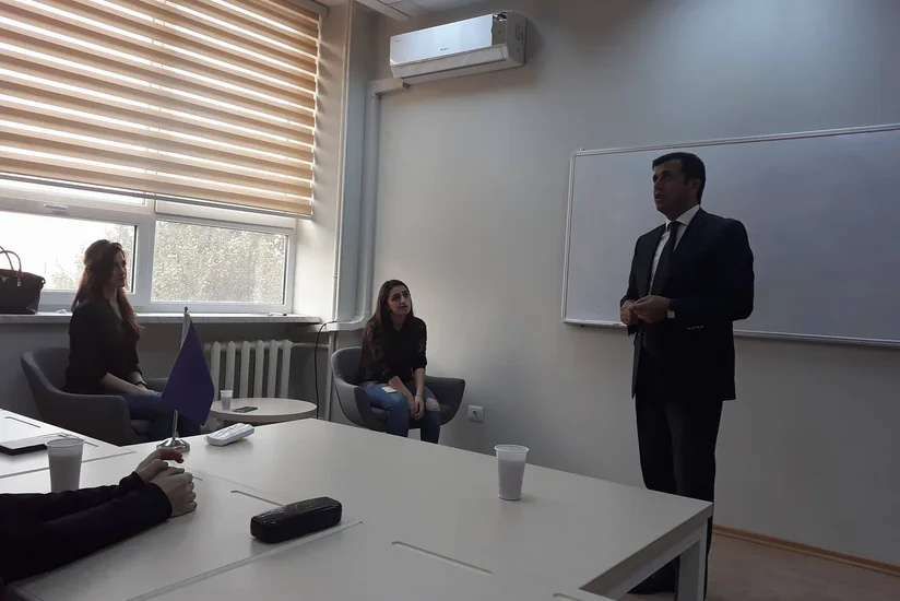 Baş redaktor BDU-da mühazirə keçib