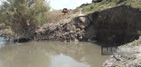 Kür çayının İmişlidən keçən hissəsində mühafizə bəndinin uçma təhlükəsi yaranıb