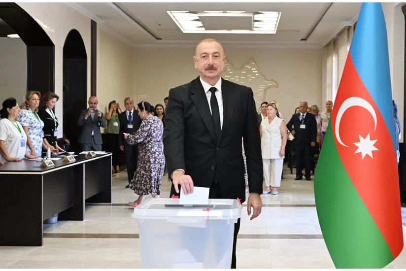 Prezident İlham Əliyev, birinci xanım Mehriban Əliyeva və qızları Leyla Əliyeva səs veriblər - YENİLƏNİB