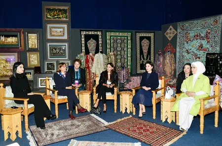 Mehriban Aliyeva views 'Illusions of Time' exhibition in Samarkand