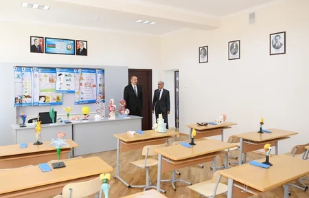 Prezident Zabratdakı 192 nömrəli məktəbdə əsaslı təmirdən sonra yaradılan şəraitlə tanış olub - YENİLƏNİB
