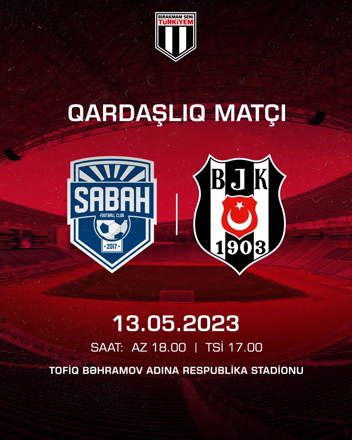Sabah - Beşiktaş matçının başlama saatı bəlli olub