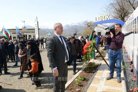 Lerikdə Vətən müharibəsi şəhidinin xatirəsinə inşa edilmiş bulaq kompleksinin açılışı olub