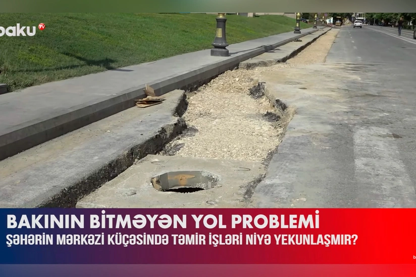 Bir aydan çoxdur ki, təmirə bağlanan küçə niyə düzəlmir? - VİDEOREPORTAJ