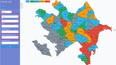 Azərbaycanda narkotiklə bağlı statistik məlumatlara dair interaktiv xəritə hazırlanıb