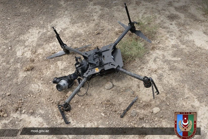 Enemy quadrocopter destroyed