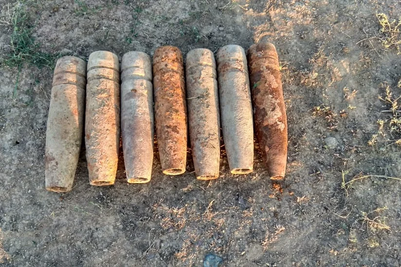 Tovuzda 7 ədəd top mərmisi tapıldı