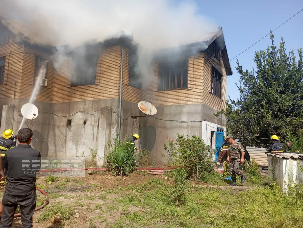 Cəlilabadda yanğında tüstüdən zəhərlənən azyaşlı Bakıya təxliyə edilib