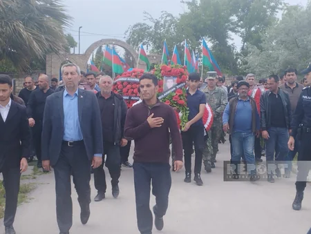 Sabirabadda Birinci Qarabağ müharibəsinin şəhidi Zülfüqar Abbasov dəfn edilib - YENİLƏNİB