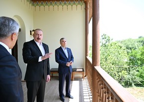 President Ilham Aliyev and Gurbanguly Berdimuhamedov visit Mehmandarovs’ Estate Complex in Shusha