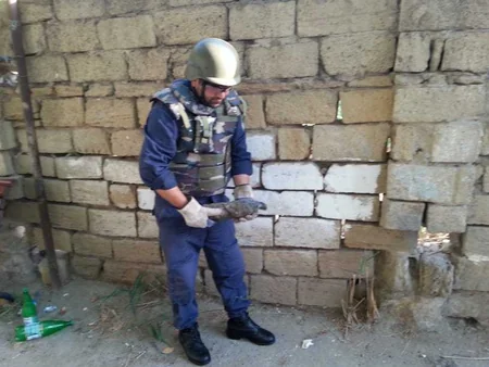 Xırdalanda yaşayış binasında top mərmisi aşkarlanıb