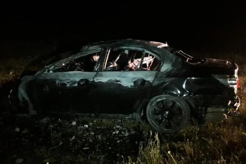 В Кюрдемире загорелся автомобиль, водитель погиб