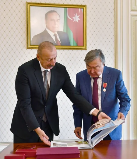Ilham Aliyev receives prominent Kazakh poet and public figure Olzhas Suleimenov