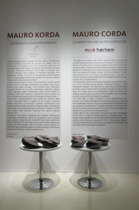 Heydər Əliyev Mərkəzində fransız heykəltəraş Mauro Kordanın sərgisi açılıb