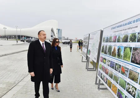 Prezident İlham Əliyev Bakıda yeni salınmış parkın açılışında iştirak edib - YENİLƏNİB