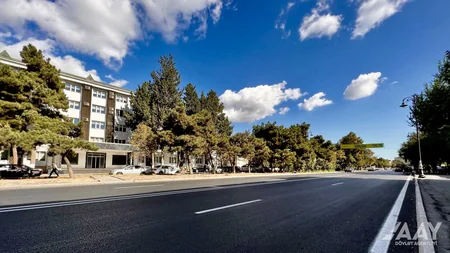 Bakının Fətəli xan Xoyski prospektində təmir yekunlaşıb