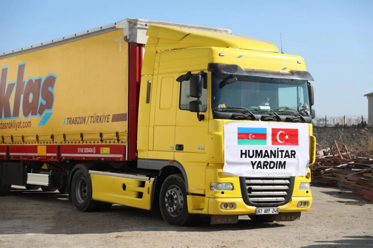 Daha bir neçə rayon Türkiyəyə humanitar yardım göndərib